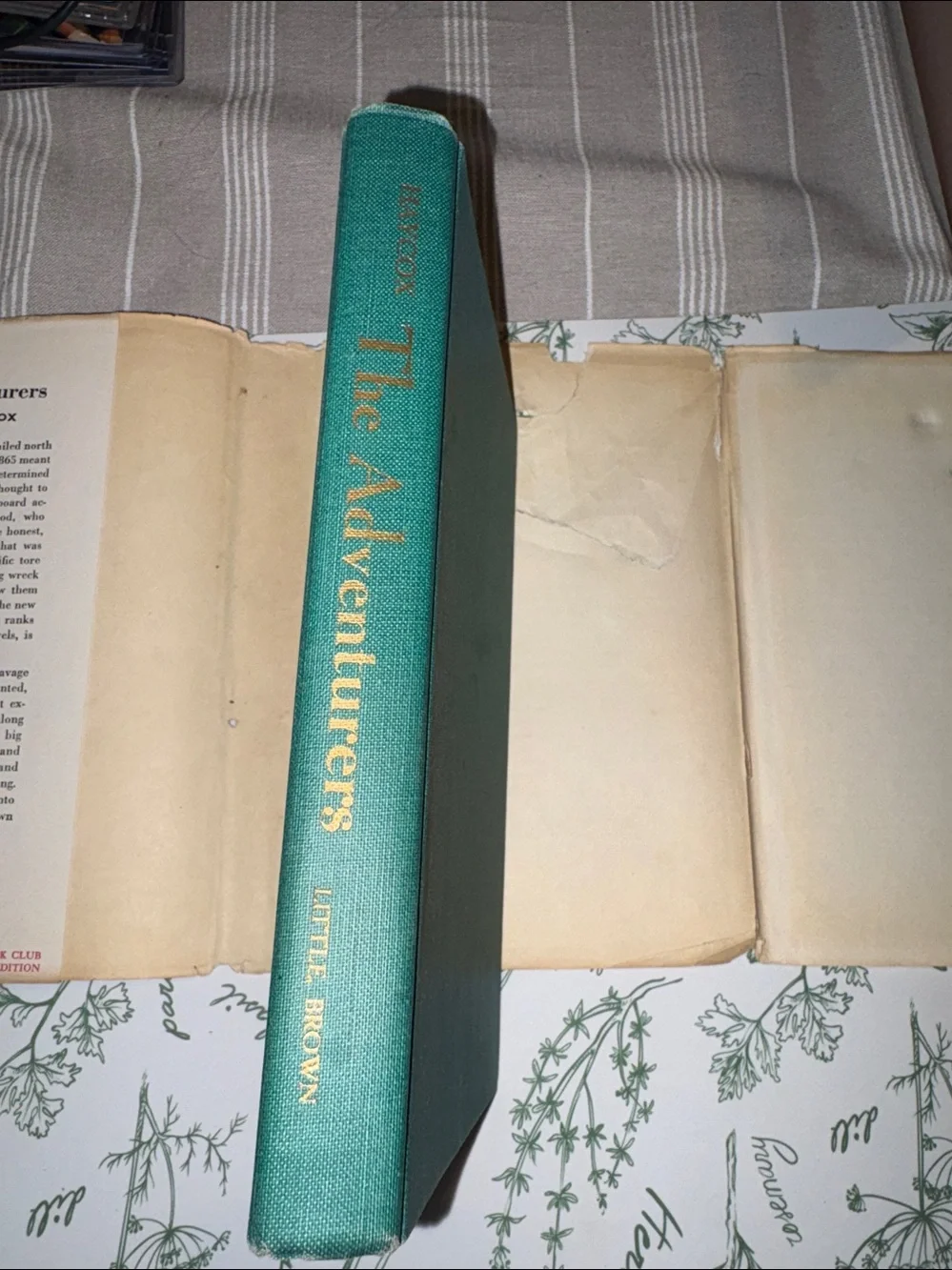 VTG 1954 The Adventurers by Ernest Haycox Hardcover Book Western Frontier Fictio